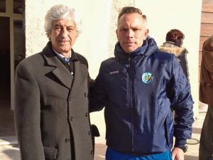 Rivera con il presidente Aiac Rieti, Stefano Valentini