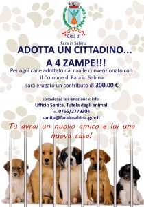 incentivo adozione cani