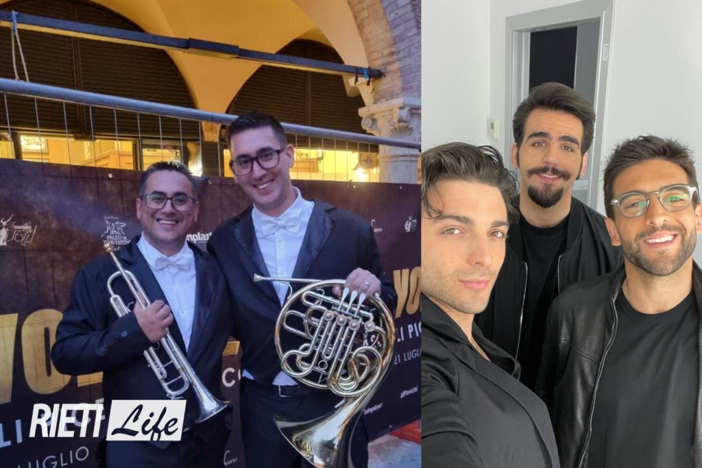 I reatini Alessandro e Vincenzo Macrì nell'orchestra del trio Il Volo